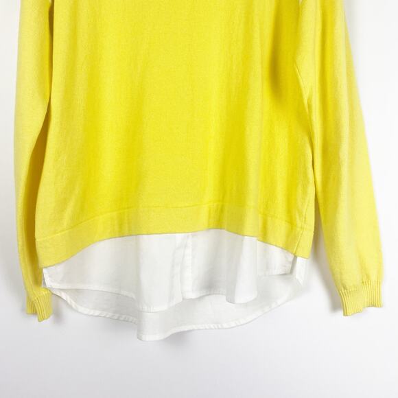 New With Tags Elliott Lauren Cotton Cashmere Sweater Shirt Yellow Womens Size S - Picture 5 of 10